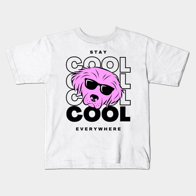 Stay cool everywhere Kids T-Shirt by Noir Clothing Store